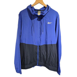 Reebok Men's Color Blocked Design Training Woven Full Zip Jackets Large